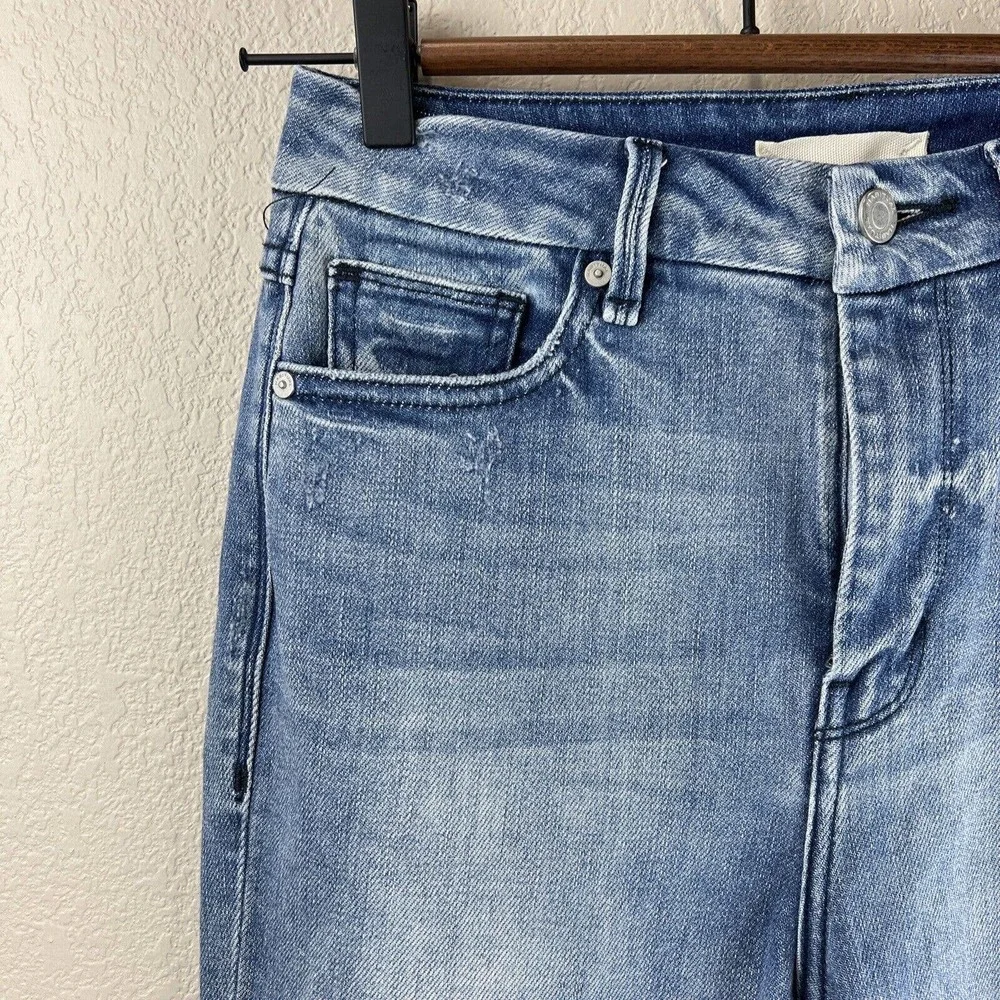 Habitual Jeans Women 26‎ Light Wash Distressed Pace Denim Straight Leg